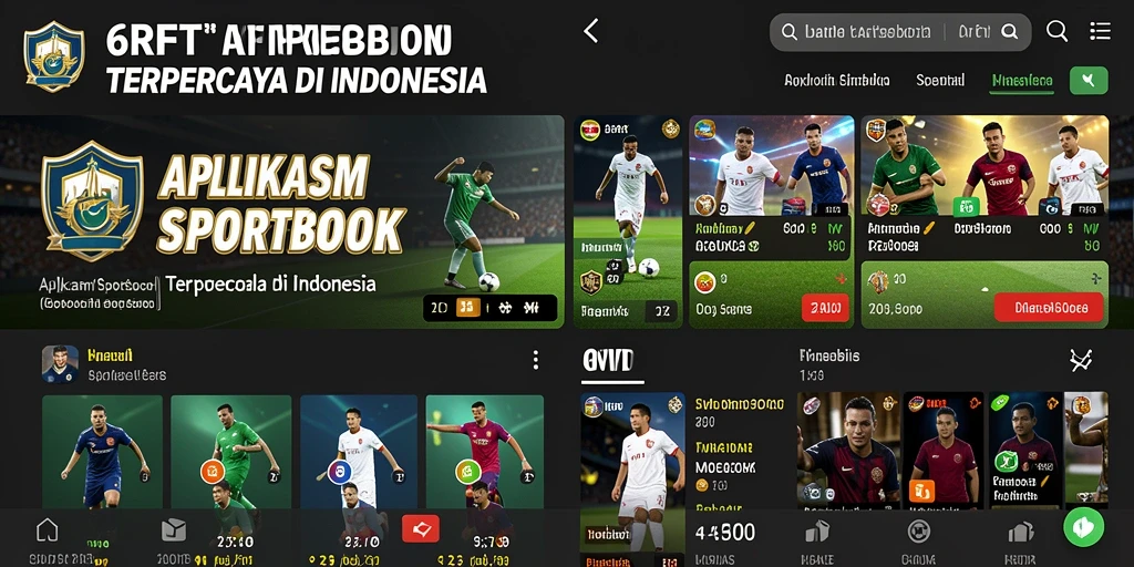 Tampilan antarmuka 6RT saat melakukan taruhan olahraga.