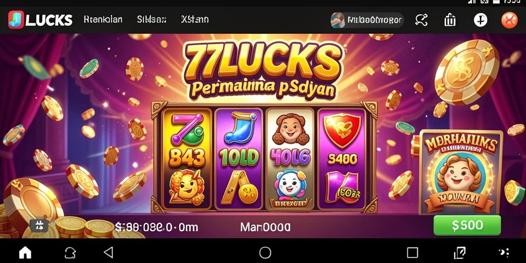 Tampilan menarik dari gameplay Slot di 77LUCKS.