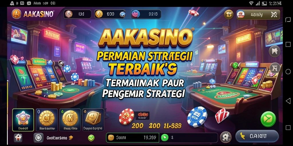 Screenshot utama AAKASINO menampilkan aksi strategi yang intens.