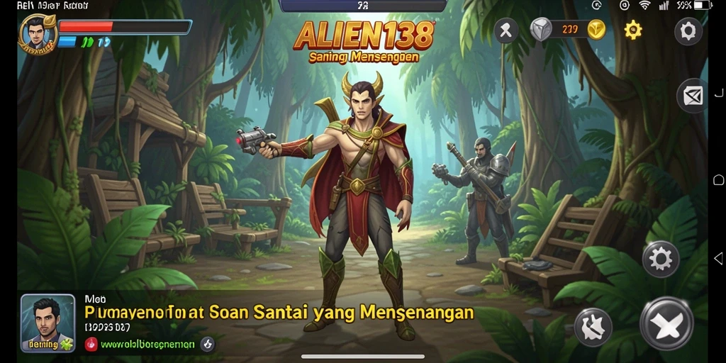 Tampilan gameplay menarik dari ALIEN138 dengan karakter berwarna-warni.