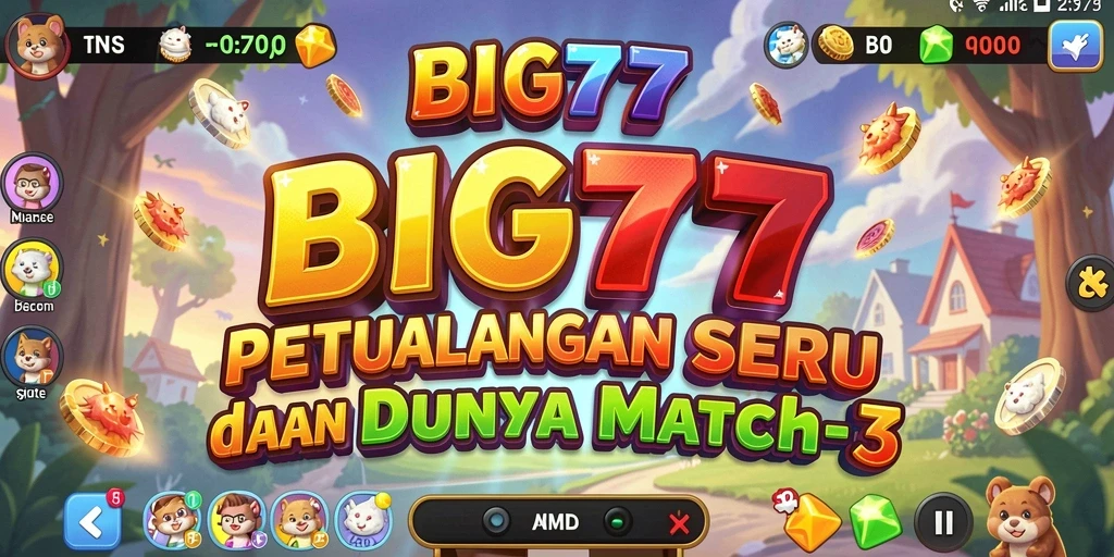 Screenshot gameplay BIG77 menampilkan momen seru mencocokkan objek.