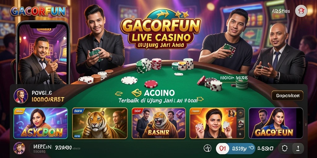 Gameplay Live Casino yang seru dan interaktif di GACORFUN.