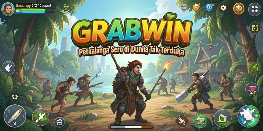 Tampilan gameplay <strong>GRABWIN</strong> yang seru dan menantang dalam dunia petualangan.