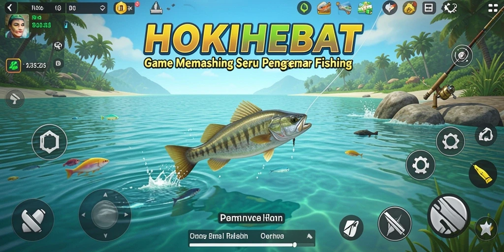 Tampilan gameplay menangkan ikan besar di HOKIHEBAT.