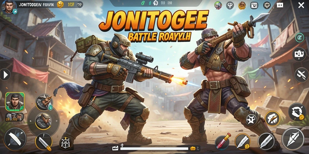 Gameplay seru dalam JONITOGEL dengan aksi Battle Royale yang mendebarkan.