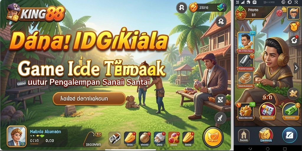 Tampilan gameplay <strong>KING88</strong> yang menarik dengan karakter yang sedang bekerja.