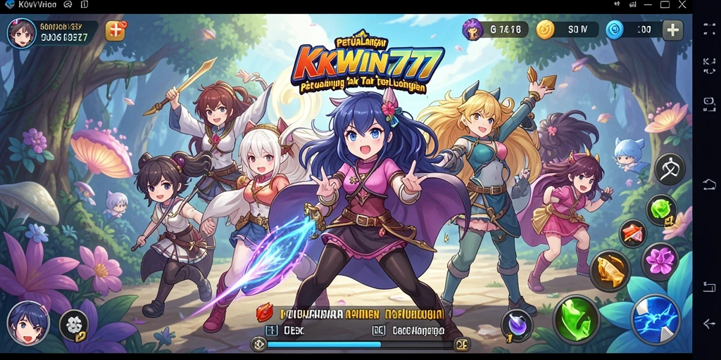 Screenshot menampilkan aksi seru dalam permainan Anime.