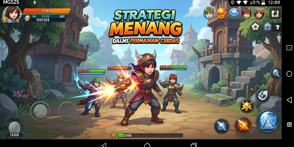 Tampilan gameplay MG525 yang penuh strategi dan taktik.
