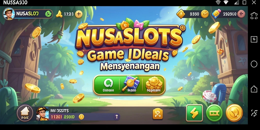 Screenshot NUSASLOTS menampilkan mesin slot yang berputar dengan efek menarik.