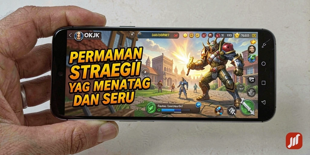 Screenshot gameplay OKJK menampilkan serangan taktis yang seru.