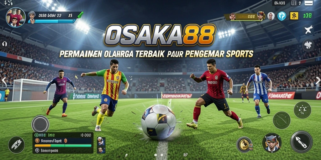 Screenshot OSAKA88 menampilkan aksi seru dalam permainan olahraga.