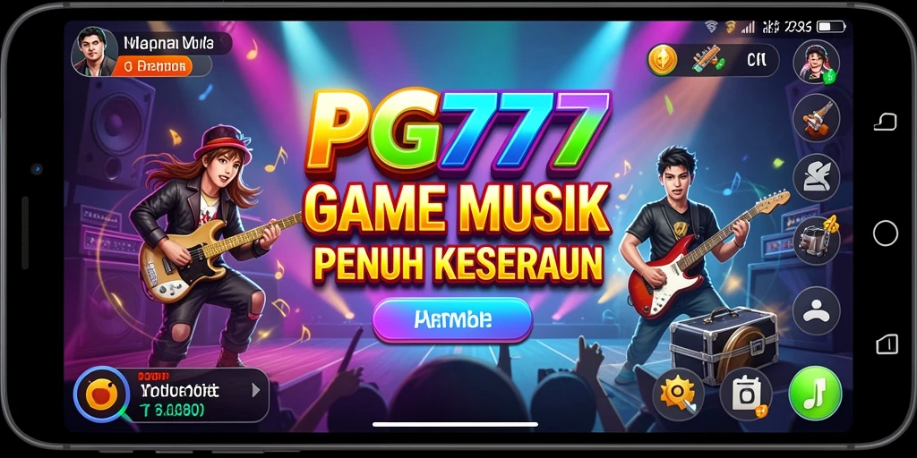 Screenshot PG777 menampilkan pemain beraksi mengikuti irama musik.