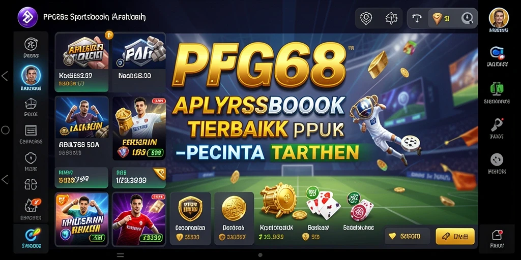 Tampilan dinamis dari gameplay taruhan Sportsbook PGG68.