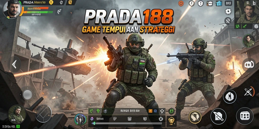 Tampilan gameplay seru dalam PRADA188 dengan aksi tembakan yang intens.