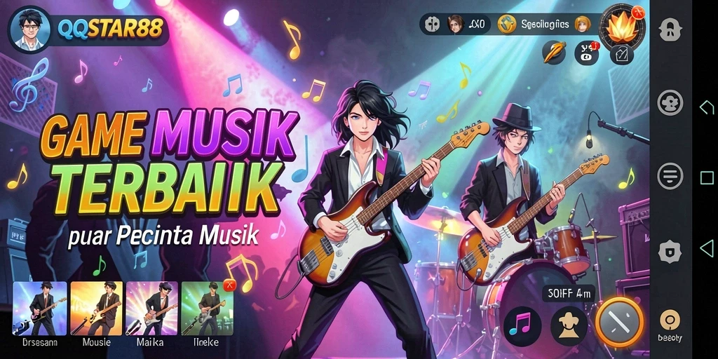 Screenshot dari gameplay <strong>QQSTAR88</strong> menampilkan pemain bernyanyi dengan penuh semangat.