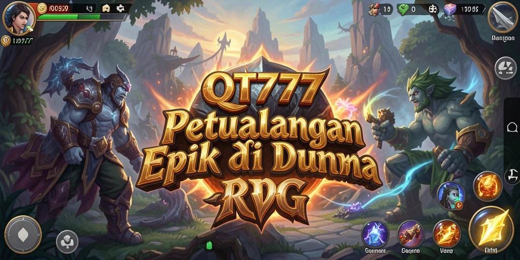 Tampilan gameplay seru di dunia RPG QT777.