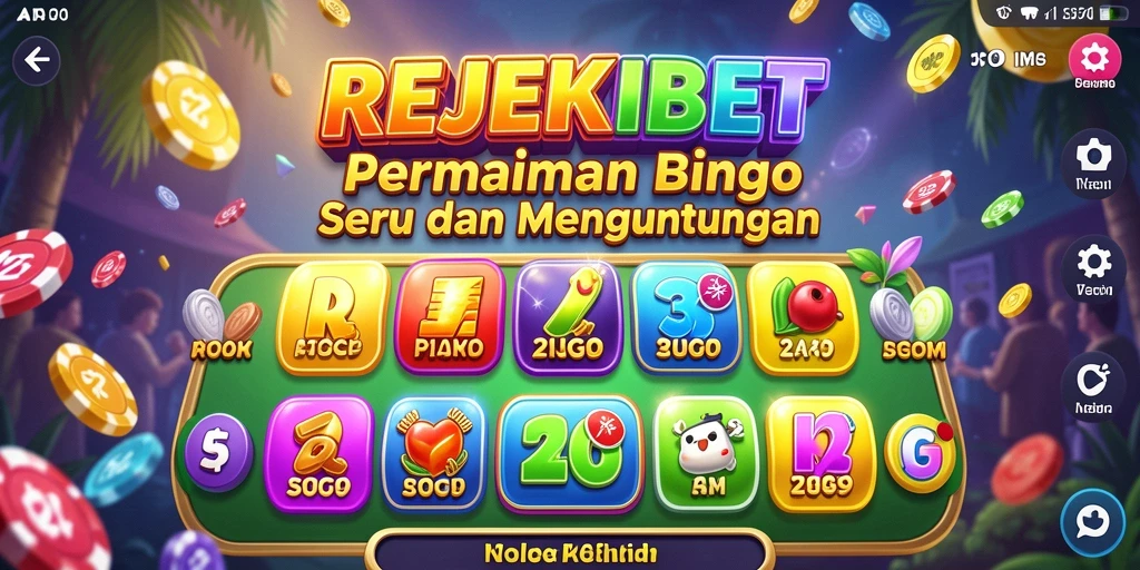 Tampilan gameplay seru dalam REJEKIBET yang menampilkan keseruan Bingo.