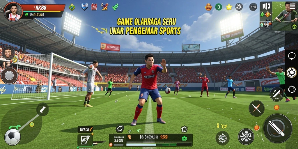 Tampilan screenshot gameplay RK88 yang seru dan penuh aksi olahraga.