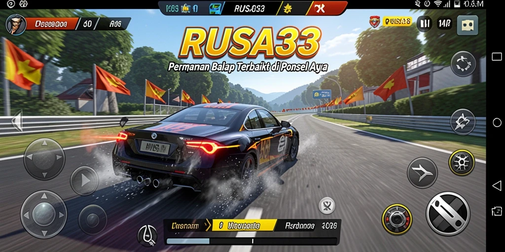 Gameplay seru RUSA33 dengan balapan mendebarkan.