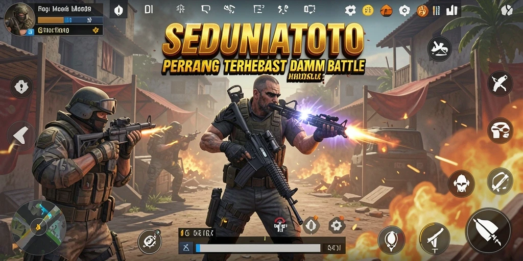 Screenshot gameplay SEDUNIATOTO menunjukkan pertempuran seru antar pemain.