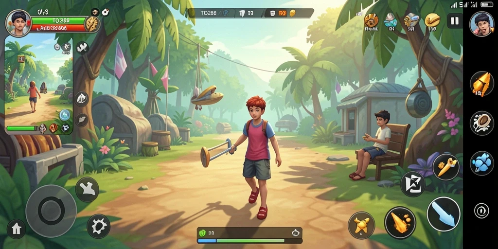 Screenshot TO288 menampilkan gameplay santai yang seru.
