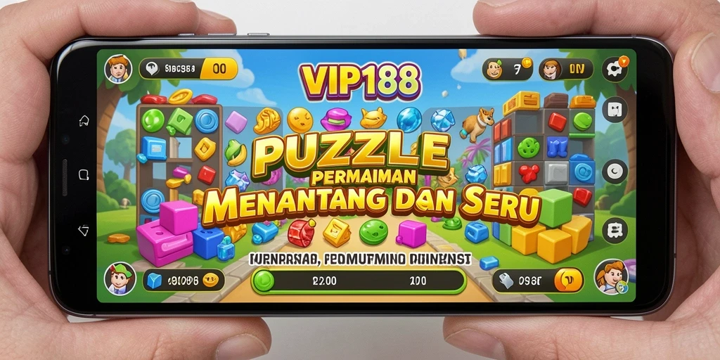 Tampilan gameplay Puzzle yang menantang dan menarik di VIP188.