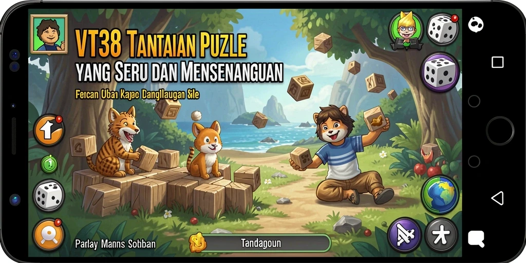 Tampilan gameplay VT38 dengan berbagai tantangan Puzzle yang seru.